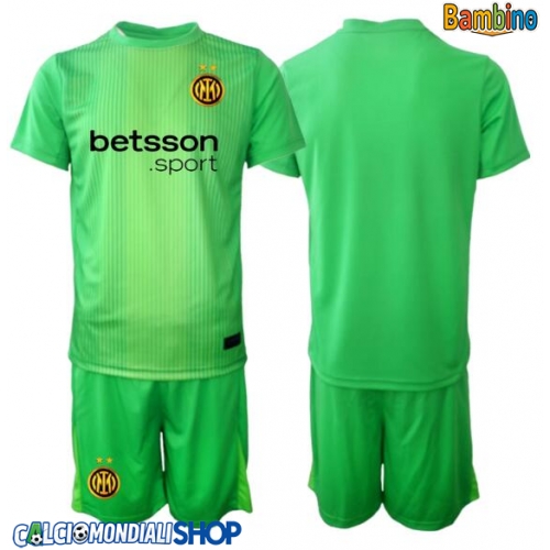 Maglie da calcio Inter Milan Portiere Terza Maglia Bambino 2025-26 Manica Corta + Pantaloni corti)
